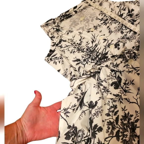 NWOT J. Peterman Women's Sleeveless Housewife Button Dress Flare Skirt Size 20 - Picture 7 of 10